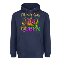 Navy mardi gras queen Heavyweight Hoodie - LillyAllenDesigns