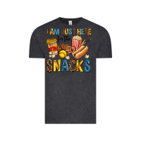 Vintage Black i am just here for the snacks Vintage Tee - AdoDesignShop