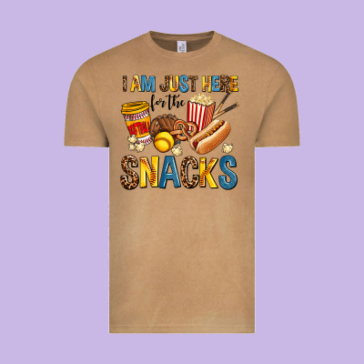 I Am Just Here For The Snacks Vintage Tee Designed By Adodesignshop