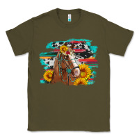 Army Green horse with sunflowers Classic Tee - Artiststas
