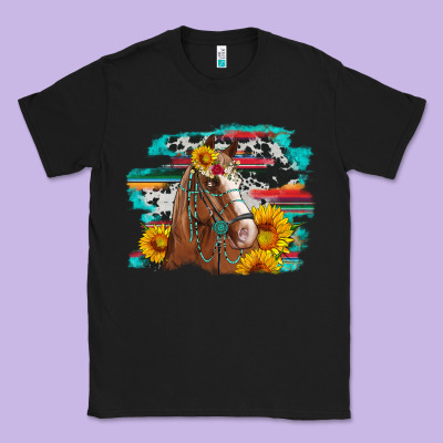 Horse With Sunflowers Classic Tee Designed By Artiststas