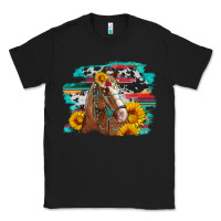 Black horse with sunflowers Classic Tee - Artiststas