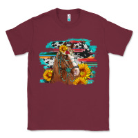 Burgundy horse with sunflowers Classic Tee - Artiststas