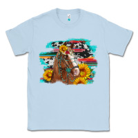 Dusty Blue horse with sunflowers Classic Tee - Artiststas