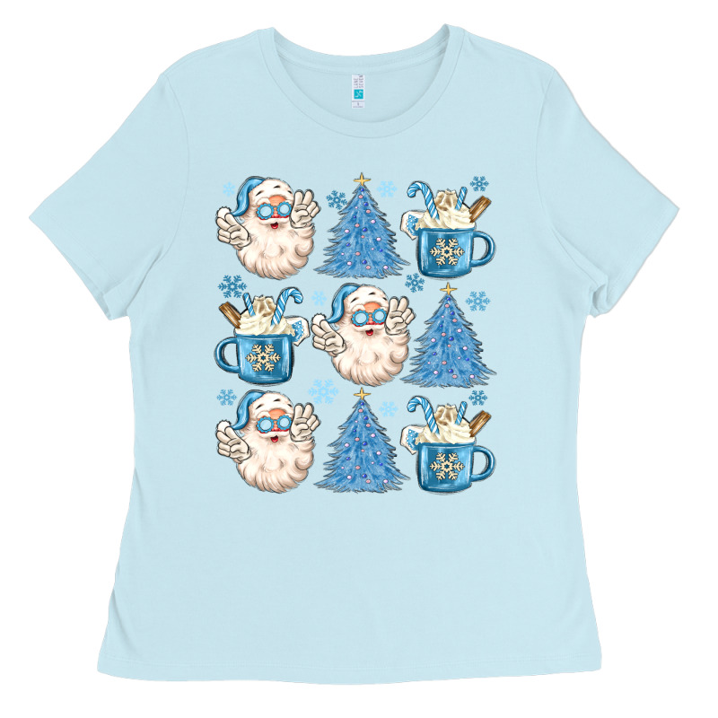 Santa Claus Doodles Christmas Ladies Tee by MaliasSmallBusiness | Teevron