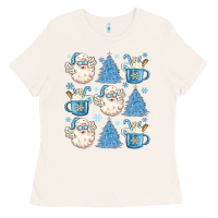 Bone santa claus doodles christmas Ladies Tee - MaliasSmallBusiness