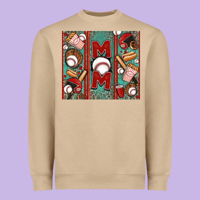 Baseball Mom Heavyweight Sweatshirt Designed By Jasminsmagicworld