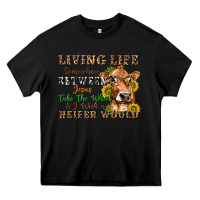 Black living life somewhere between jesus take the wheel Heavy Core Tee - texasbilliewilder
