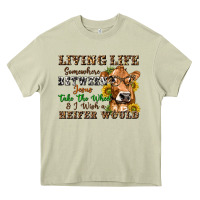 Mossy living life somewhere between jesus take the wheel Heavy Core Tee - texasbilliewilder