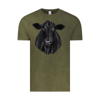 Vintage Olive black angus Vintage Tee - JahusDesignShop