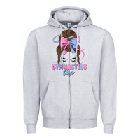 Heather Grey gymnastics life Zipper Hoodie - MaliasSmallBusiness