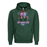 Sports Green gymnastics life Zipper Hoodie - MaliasSmallBusiness