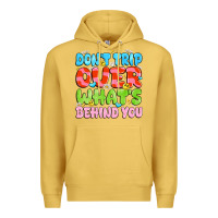 Antique Gold don't trip over what's behind you Premium Hoodie - JahusDesignShop
