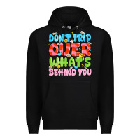 Black don't trip over what's behind you Premium Hoodie - JahusDesignShop