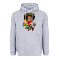 Heather Grey i am black history juneteenth Heavyweight Hoodie - LillyAllenDesigns