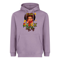 Lavender i am black history juneteenth Heavyweight Hoodie - LillyAllenDesigns