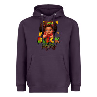 Plum i am black history juneteenth Heavyweight Hoodie - LillyAllenDesigns
