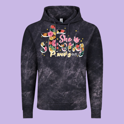 She Is Strong Proverbs 31 25 Vintage Hoodie Designed By Jahusdesignshop
