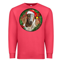 Cardinal Boer Goat Christmas Premium Sweatshirt - LillyAllenDesigns