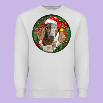 Boer Goat Christmas Premium Sweatshirt Designed By Lillyallendesigns