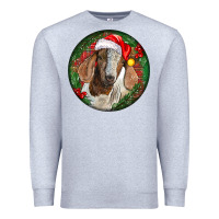 Heather Grey Boer Goat Christmas Premium Sweatshirt - LillyAllenDesigns