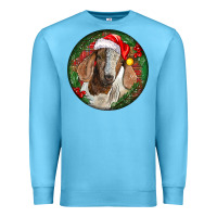 Ocean Blue Boer Goat Christmas Premium Sweatshirt - LillyAllenDesigns