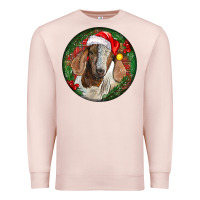 Pale Pink Boer Goat Christmas Premium Sweatshirt - LillyAllenDesigns
