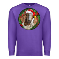 Purple Boer Goat Christmas Premium Sweatshirt - LillyAllenDesigns
