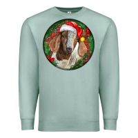 Seafoam Boer Goat Christmas Premium Sweatshirt - LillyAllenDesigns