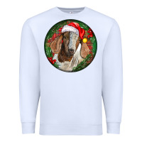 White Boer Goat Christmas Premium Sweatshirt - LillyAllenDesigns