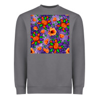 Storm pumpkin flower halloween seamless pattern Heavyweight Sweatshirt - BundleAndBundleShop