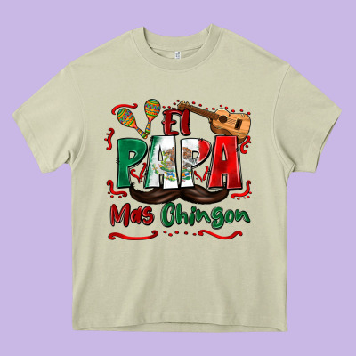 El Papa Mas Chingon Heavy Core Tee Designed By Zillion Design Studio