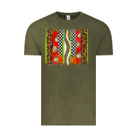 Vintage Olive race brushstrokes Vintage Tee - AdoDesignShop