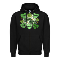 Black st. patrick's day positive affirmations Zipper Hoodie - MaliasSmallBusiness