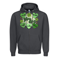 Smoke st. patrick's day positive affirmations Zipper Hoodie - MaliasSmallBusiness