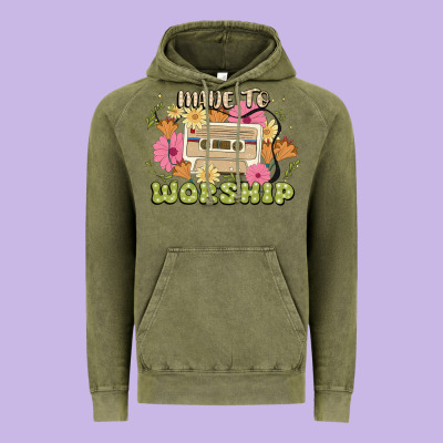 Made To Worship Vintage Hoodie Designed By Jahusdesignshop