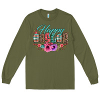 Army Green happy easter western floral serape leopard Long Sleeve Tee - Jasminsmagicworld