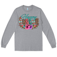 Heather Grey happy easter western floral serape leopard Long Sleeve Tee - Jasminsmagicworld