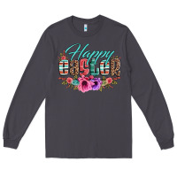 Smoke happy easter western floral serape leopard Long Sleeve Tee - Jasminsmagicworld