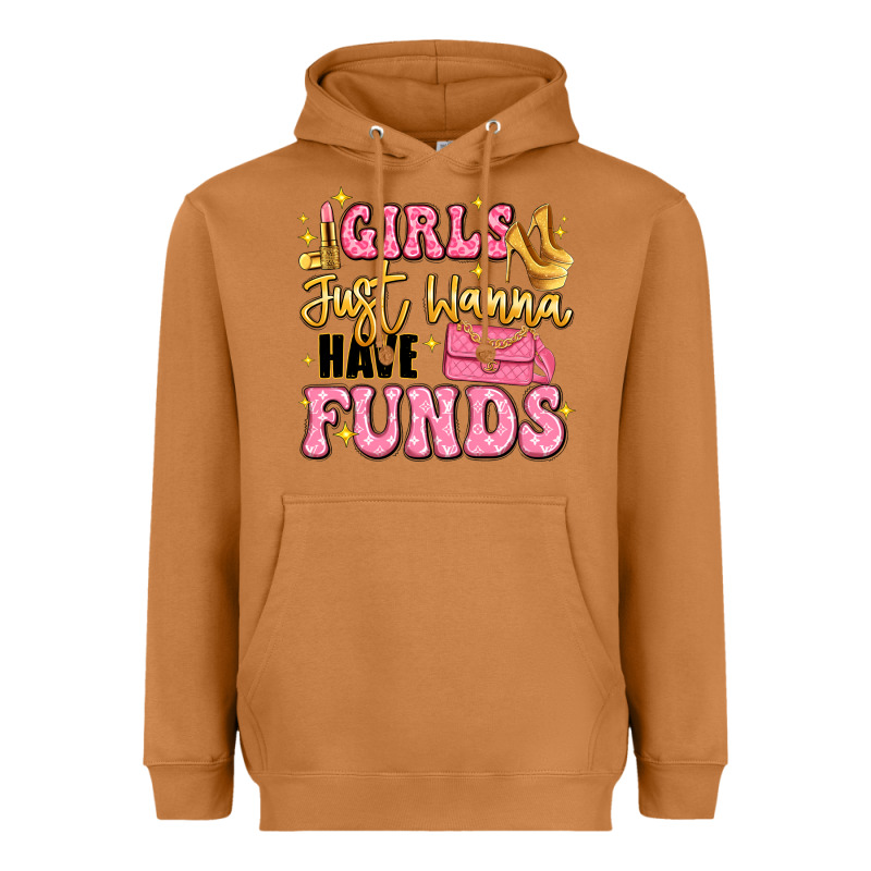 Girls Just Wanna Have Funds Heavyweight Hoodie by LillyAllenDesigns | Teevron