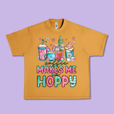 Easter Coffee Makes Me So Hoppy Urban Heavy Tee Designed By Jasminsmagicworld