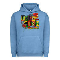 Pigment Pebble Blue free ish since 1865 Urban Hoodie - CowGirlArtShop