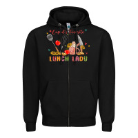 Black cupids favorite lunch lady Zipper Hoodie - MaliasSmallBusiness