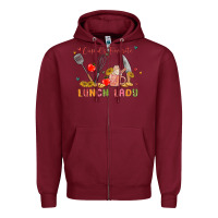 Burgundy cupids favorite lunch lady Zipper Hoodie - MaliasSmallBusiness