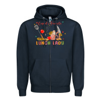 Navy cupids favorite lunch lady Zipper Hoodie - MaliasSmallBusiness