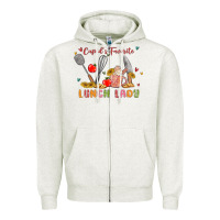 Oatmeal Heather cupids favorite lunch lady Zipper Hoodie - MaliasSmallBusiness