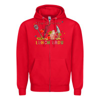 Red cupids favorite lunch lady Zipper Hoodie - MaliasSmallBusiness