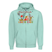 Seafoam cupids favorite lunch lady Zipper Hoodie - MaliasSmallBusiness