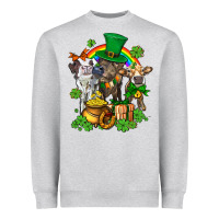 Heather Grey little cows and st patricks party Heavyweight Sweatshirt - AdoDesignShop