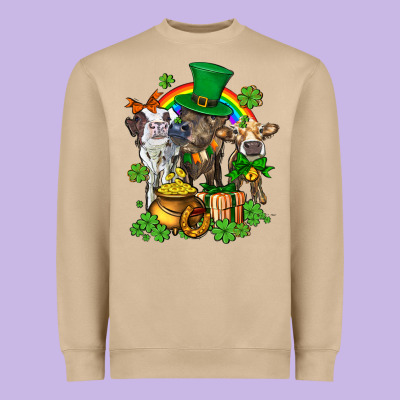 Little Cows And St Patricks Party Heavyweight Sweatshirt Designed By Adodesignshop
